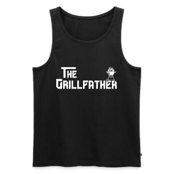 The father of grilling grill | Father's Day - Men's Premium Organic Tank Top - black - Front - Michal (187cm)