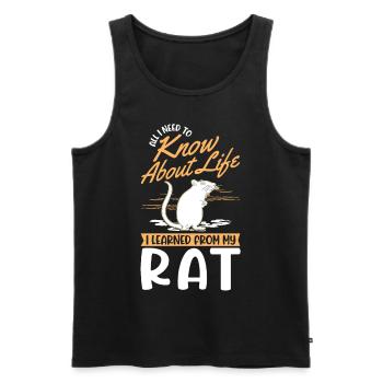 Rat Domestic Rat Rat Owner - Men's Premium Organic Tank Top - black - Front - AI Model Male 178 light (178cm)