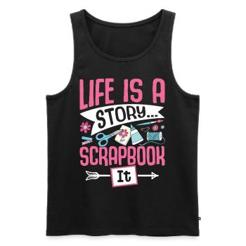 Scrapbooking Scrapbooker - Männer Premium Bio Tank Top - Schwarz - Vorne - AI Model Male 178 light (178cm)