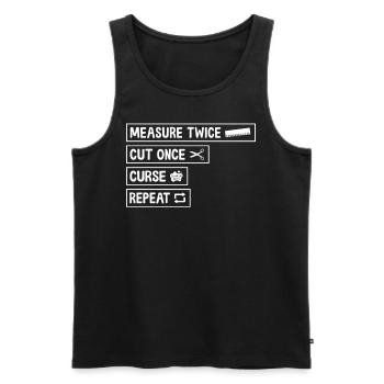 Scrapbooking Scrapbooker - Men's Premium Organic Tank Top - black - Front - Michal (187cm)