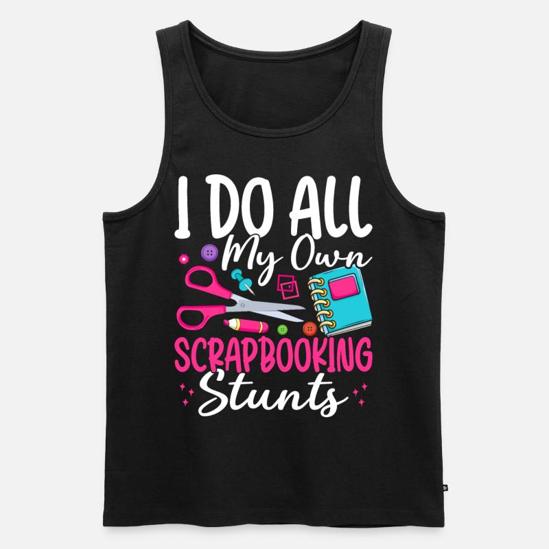 Scrapbooker - Männer Premium Bio Tank Top - Schwarz
