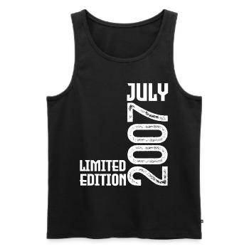 Gift July 2007. Birthday July 2007. - Men's Premium Organic Tank Top - black - Front - Michal (187cm)