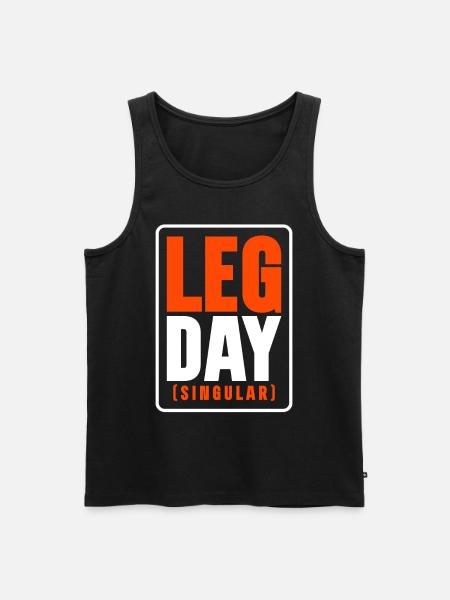 Beinprothese Leg Day (Singular) - Männer Premium Bio Tank Top - Schwarz