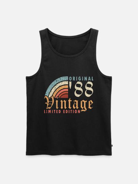Born 1988 - Men's Premium Organic Tank Top - black