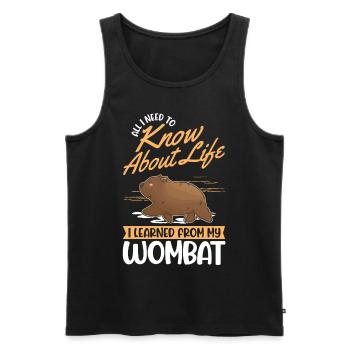 Wombat australien - Débardeur bio Premium Homme - noir - Devant - Michal (187cm)