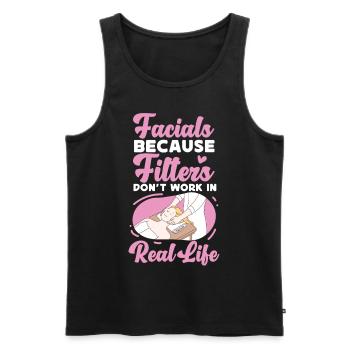 Cute Licensed Esthetician Skincare - Männer Premium Bio Tank Top - Schwarz - Vorne - Michal (187cm)