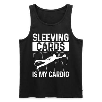 Funny Baseball Card Design - Men's Premium Organic Tank Top - black - Front - Michal (187cm)