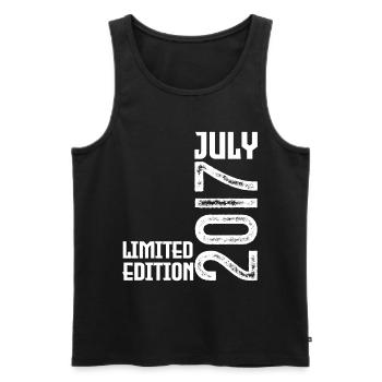 Gift July 2017. Birthday July 2017. - Men's Premium Organic Tank Top - black - Front - Michal (187cm)