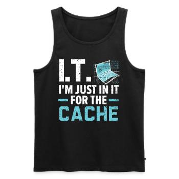 Ich würde dir einen Witz über UDP erzählen, aber d - Männer Premium Bio Tank Top - Schwarz - Vorne - Michal (187cm)