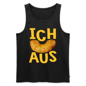 Vegane Erdnuss Flips zum Ausflippen - Männer Premium Bio Tank Top - Schwarz - Vorne - Michal (187cm)