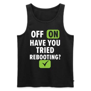 Wenn ich es baue, wird es laufen - Männer Premium Bio Tank Top - Schwarz - Vorne - AI Model Male 178 light (178cm)