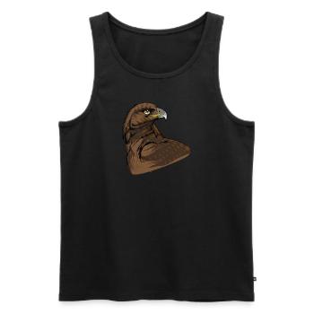 Golden Eagle I Golden Eagle Bird of Prey Motif for - Men's Premium Organic Tank Top - black - Front - AI Model Male 178 light (178cm)