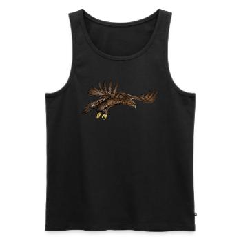 Golden Eagle I Golden Eagle Bird of Prey Motif for - Men's Premium Organic Tank Top - black - Front - AI Model Male 178 light (178cm)
