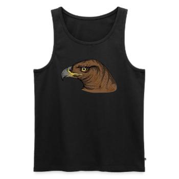 Golden Eagle I Golden Eagle Bird of Prey Motif for - Men's Premium Organic Tank Top - black - Front - AI Model Male 178 light (178cm)