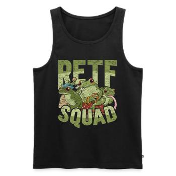 Frog Red-eyed Tree Frog RETF Squad - Men's Premium Organic Tank Top - black - Front - Michal (187cm)