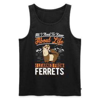 Frettchen Liebhaber - Männer Premium Bio Tank Top - Schwarz - Vorne - Michal (187cm)