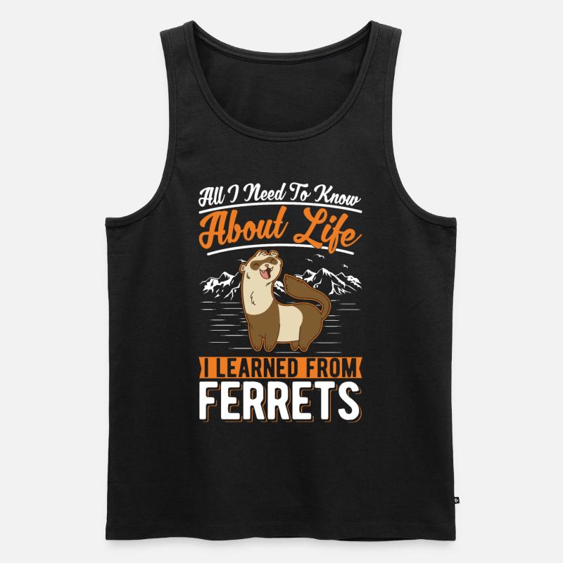 Frettchen Liebhaber - Männer Premium Bio Tank Top - Schwarz