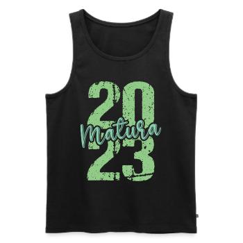 Matura Jeunes Filles Femmes et Hommes Matura 2023 - Débardeur bio Premium Homme - noir - Devant - AI Model Male 178 light (178cm)