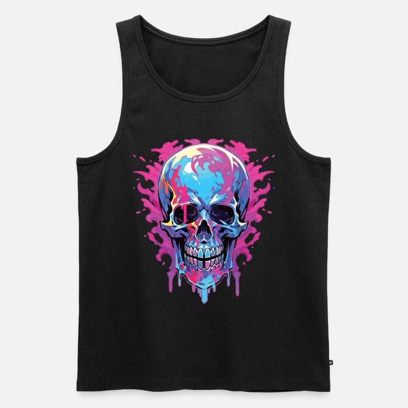 Skulls - Männer Premium Bio Tank Top - Schwarz