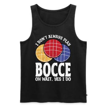 Funny bocce player - Men's Premium Organic Tank Top - black - Front - Michal (187cm)