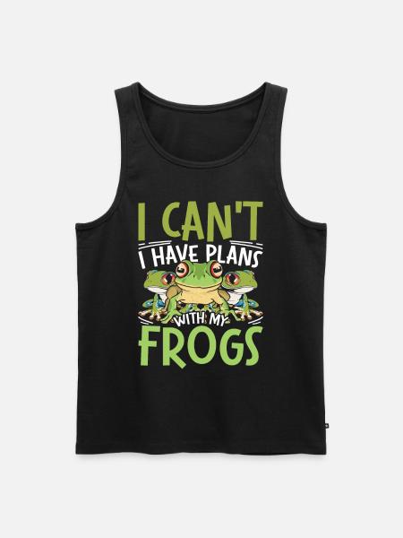 Frosch Rotaugenlaubfrosch - Männer Premium Bio Tank Top - Schwarz