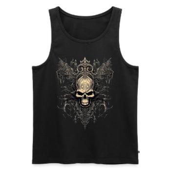 Gothik Okkult Satan Gotik Schwarze Szene Wicca - Männer Premium Bio Tank Top - Schwarz - Vorne - AI Model Male 178 light (178cm)