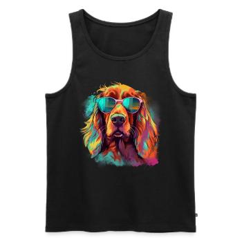 Irish Red Setter Hund Hunderasse - Männer Premium Bio Tank Top - Schwarz - Vorne - Michal (187cm)