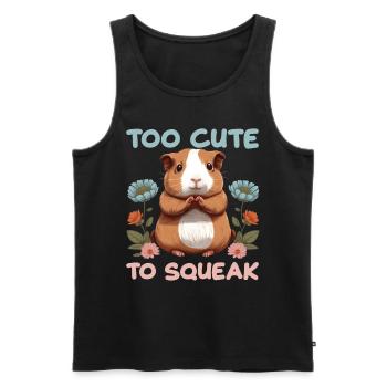Too Cute To Speak für Meerschweinchen Liebhaber - Männer Premium Bio Tank Top - Schwarz - Vorne - Michal (187cm)