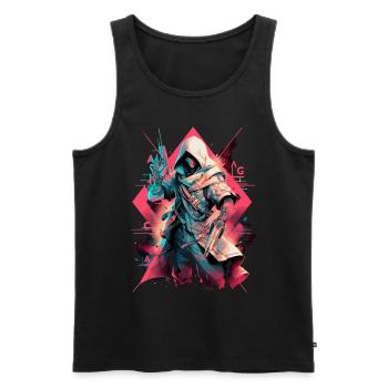 Epic Gamer Cyber Assassin de la Renaissance - Débardeur bio Premium Homme - noir - Devant - AI Model Male 178 light (178cm)