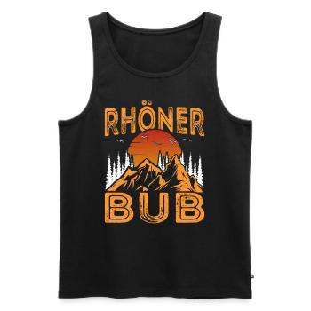 Region Rhön Rhöner Bub - Männer Premium Bio Tank Top - Schwarz - Vorne - AI Model Male 178 light (178cm)