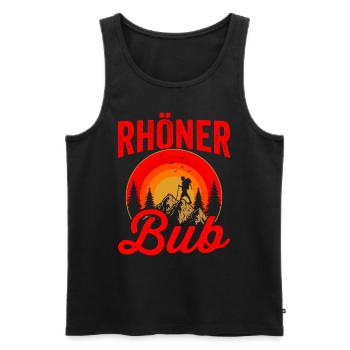 Rhöner Bub - Männer Premium Bio Tank Top - Schwarz - Vorne - AI Model Male 178 light (178cm)