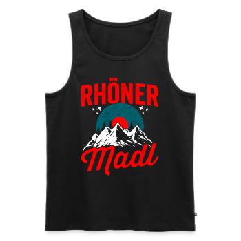 Rhöner Madl - Region Rhön Gebirge - Männer Premium Bio Tank Top - Schwarz - Vorne - AI Model Male 178 light (178cm)