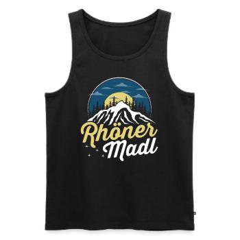 Rhöner Madl - Region Rhön Gebirge - Männer Premium Bio Tank Top - Schwarz - Vorne - AI Model Male 178 light (178cm)
