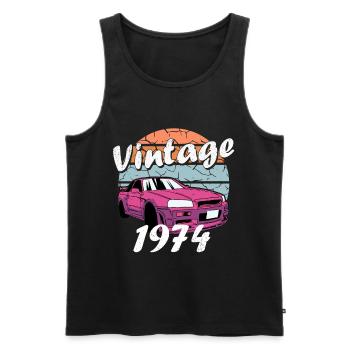 Class of 1974 Class of 1974 Anniversary - Men's Premium Organic Tank Top - black - Front - AI Model Male 178 light (178cm)