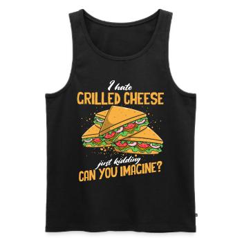 Love Grilled Cheese Men Women - Männer Premium Bio Tank Top - Schwarz - Vorne - Michal (187cm)