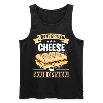 Love Grilled Cheese Men Women - Männer Premium Bio Tank Top - Schwarz - Vorne - Michal (187cm)