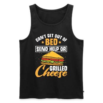 Love Grilled Cheese Men Women - Männer Premium Bio Tank Top - Schwarz - Vorne - Michal (187cm)