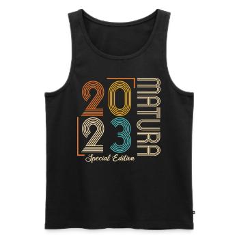 Matura Jeunes Filles Femmes et Hommes Matura 2023 - Débardeur bio Premium Homme - noir - Devant - AI Model Male 178 light (178cm)