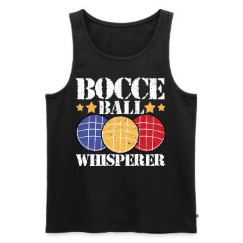 Player - Men's Premium Organic Tank Top - black - Front - Michal (187cm)