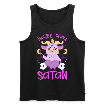Satanischer Satanismus - Männer Premium Bio Tank Top - Schwarz - Vorne - AI Model Male 178 light (178cm)