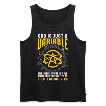 Atheist Atheismus - Männer Premium Bio Tank Top - Schwarz - Vorne - Michal (187cm)