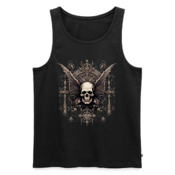 Gothik Okkult Satan Gotik Schwarze Szene Wicca - Männer Premium Bio Tank Top - Schwarz - Vorne - AI Model Male 178 light (178cm)