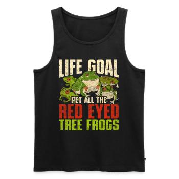 Red-eyed tree frog - Men's Premium Organic Tank Top - black - Front - Michal (187cm)