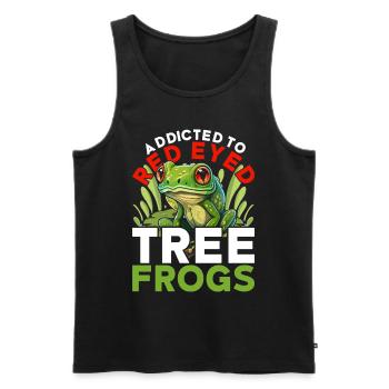 Red-eyed Tree Frog Addicted To Red Eyed Tree Frogs - Men's Premium Organic Tank Top - black - Front - Michal (187cm)