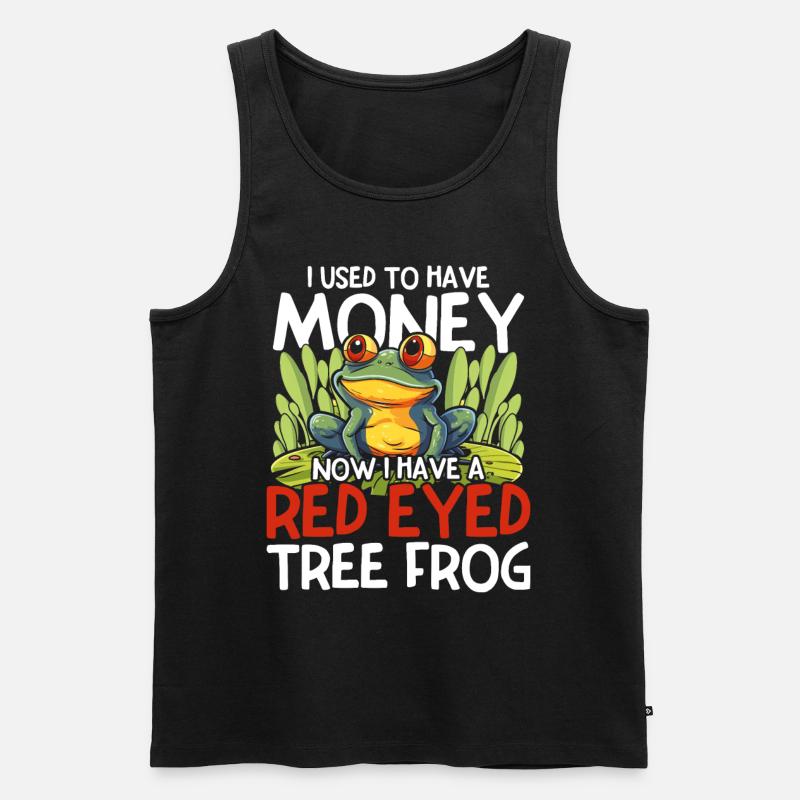 Rotaugenlaubfrosch - Männer Premium Bio Tank Top - Schwarz
