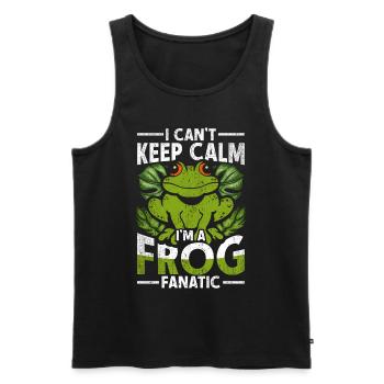 I Can't Keep Calm I'm A Frog Fanatic - Men's Premium Organic Tank Top - black - Front - Michal (187cm)