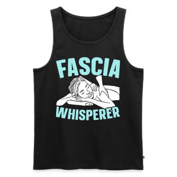 Faszienflüsterer lizenzierter Massagetherapeut - Männer Premium Bio Tank Top - Schwarz - Vorne - Michal (187cm)