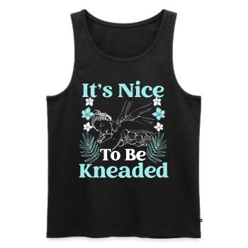 It's nice to be kneaded through Licensed - Men's Premium Organic Tank Top - black - Front - AI Model Male 178 light (178cm)