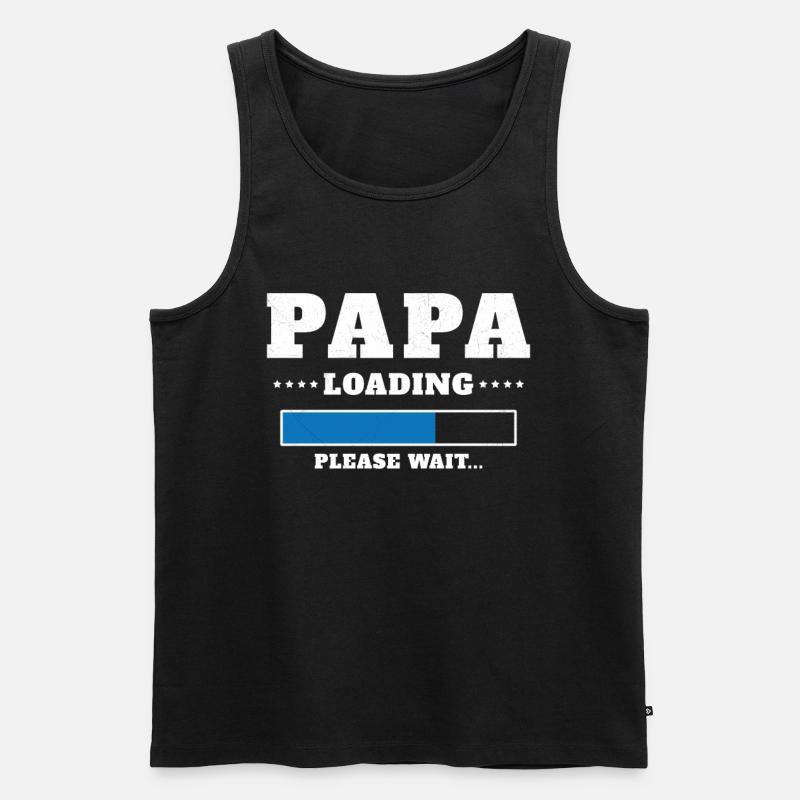 Loading Dad Please wait - Men's Premium Organic Tank Top - black