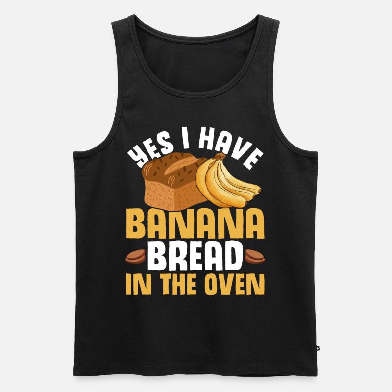 Funny Banana Bread Baking Apparel - Männer Premium Bio Tank Top - Schwarz